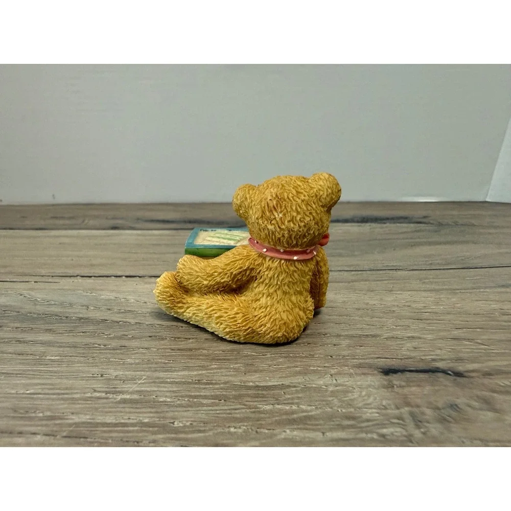 1995 Cherished Teddies Bear with Alphabet Block D Figurine 158488D Enesco - Picture 3 of 6